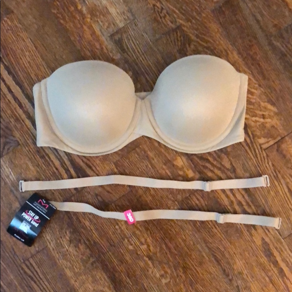 NWT Maidenform “Stay Put” Strapless Push-Up Bra